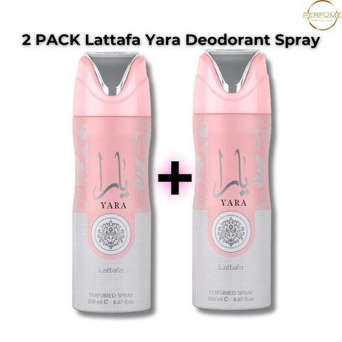 Lattafa Yara For Women - 2-Pack Deodorant Spray 200ml | Unisex Arabian Tropical Floral Gourmand Fragrance Long-Lasting Scent for Daily Freshness Free Delivery Body Care Comfort Scented Aroma Cosmetic Cleanser