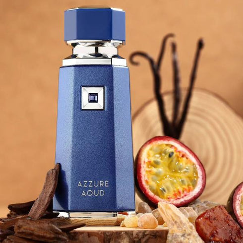 Azzure Oud by French Avenue – Exotic Oriental Cologne for Men | Bold & Comforting Scent | Eau de Parfum Aftershave with Tropical Aroma