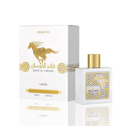 Qaed Al Fursan Unlimited Eau De Parfum 90ml – Viral Sweet Vanilla Coconut Oud Perfume for Men & Women | Tropical Woody Floral Scent | Long Lasting Daily Arabian Cologne | FREE & FAST DELIVERY