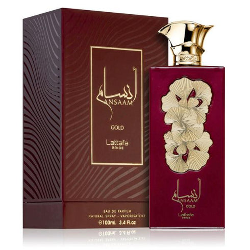 Ansaam Gold by Lattafa | 100ml Eau de Parfum Spray | Sweet Fruity Vanilla Perfume for Women | Elegant Jasmine & Rose Scent | Long Lasting Arabic Fragrance | FREE Fast UK Delivery