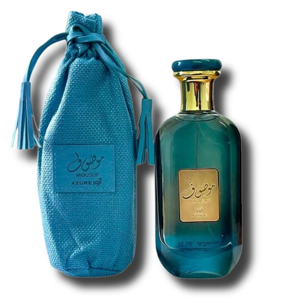 Mousuf Azure Eau De Parfum 100ml - Ard Al Zaafaran Aquatic Fresh Citrus, Violet & Nutmeg Fragrance - Cosmetic, Body Care