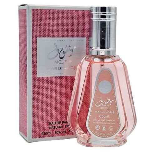Mousuf Wardi by Ard Al Zaafaran | 50ml Eau de Parfum Spray | Sweet Rose, Strawberry & Vanilla Perfume | Elegant Musky Fruity Scent for Women | Pocket-Friendly Arabic Fragrance | FREE Fast UK Delivery