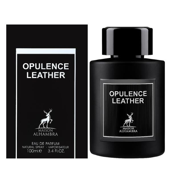 Opulence Leather by Maison Alhambra | 100ml Eau de Parfum Spray | Bold Leather, Amber & Spicy Woody Scent | Unisex Arabian Perfume | Long-Lasting Viral Dubai Fragrance | FREE Fast UK Delivery