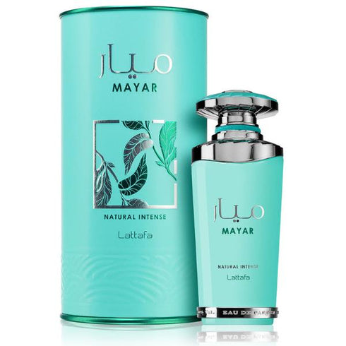 Mayar Natural Intense by Lattafa | 100ml Eau de Parfum Spray | Unisex Fruity Aquatic Perfume | Green Tangerine, Melon & White Floral Scent | Long Lasting Arabian Luxury Free And Fast Delivery