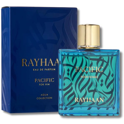 Rayhaan Pacific Eau de Parfum | 100ml Citrus Spicy Aromatic Cologne for Men | Viral Dubai Luxury Fragrance | Long Lasting Woody Amber Scent | FREE Fast UK Delivery