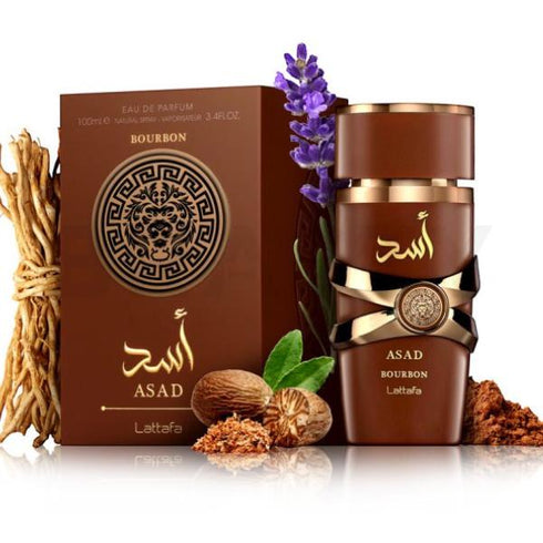 Asad Bourbon 100ml Sweet Vanilla Cacao Perfume for Men by Lattafa