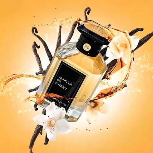 Vanilla So Sweet by Fragrance World 100ml – Warm Vanilla, Amber & Powdery Floral Perfume for Women