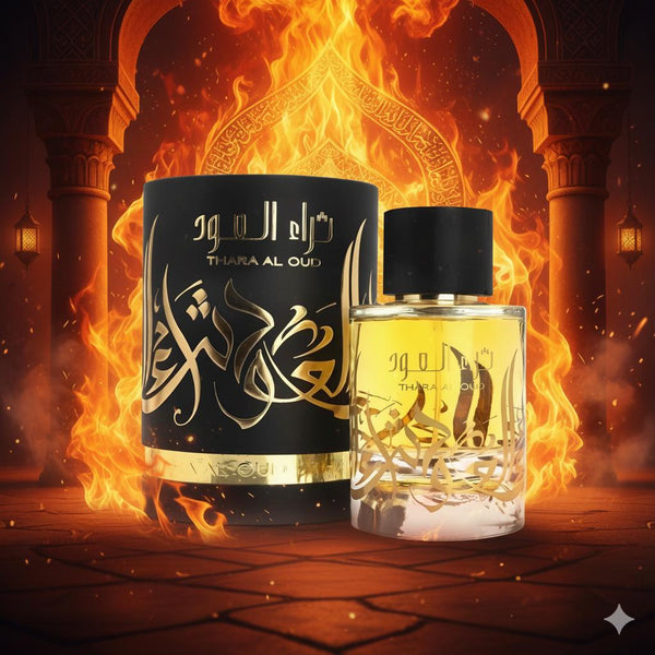 Thara Al Oud by Ard Al Zaafaran | 100ml Eau de Parfum Spray | Strong Oriental Oud, Patchouli & Spicy Scent | Unisex Arabian Perfume | Long-Lasting Viral Dubai Fragrance | FREE Fast UK Delivery