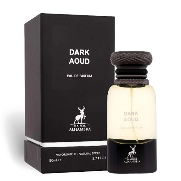 Dark Aoud by Maison Alhambra | 100ml Eau de Parfum Spray | Woody Oud, Vanilla & Spicy Amber Scent | Long-Lasting Oriental Arabian Perfume | Viral Dubai Fragrance | FREE Fast UK Delivery