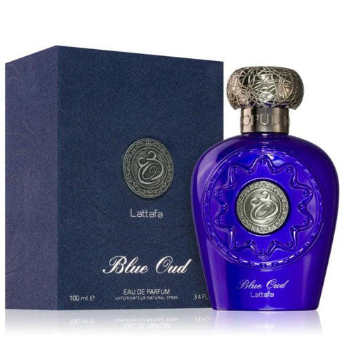 Lattafa Opulent Blue Oud - Bold, Fruity, and Spicy Unisex Arabian Oud Fragrance - 100ml